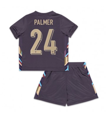England Cole Palmer #24 Replika Babytøj Udebanesæt Børn EM 2024 Kortærmet (+ Korte bukser)